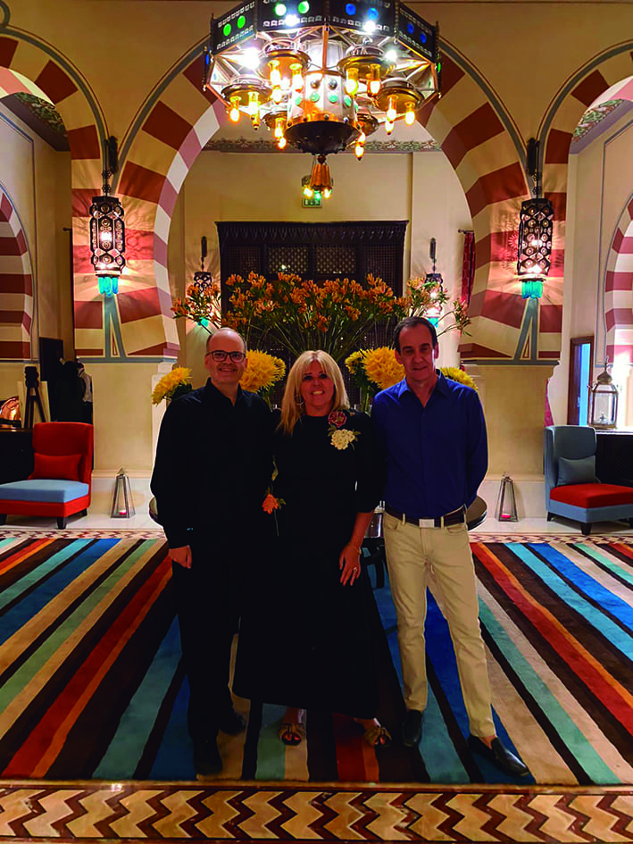 Na viagem para Dubai promovida pelo Polo AD: Alexandre Clemente (da Infinite Turismo) com os arquitetos Claudia Ciconelli e Sérgio Coelho