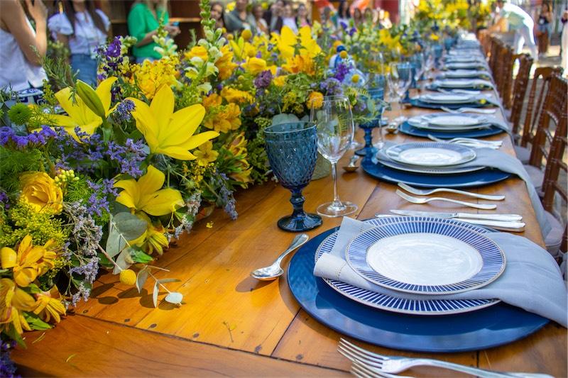 Resultado do Worshop Enflor, decoração de mesa para banquete encantou os visitantes