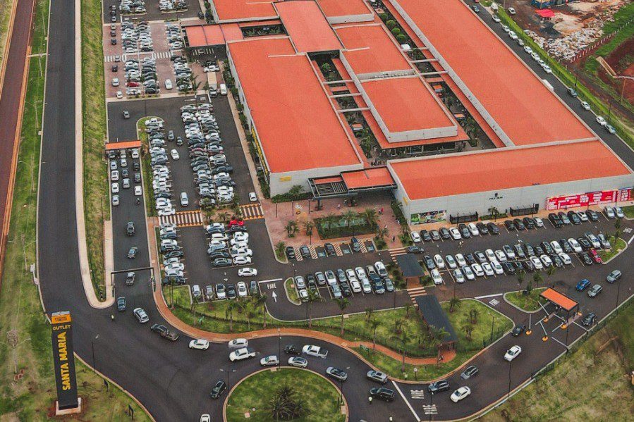 Vista aérea Santa Maria Outlet rp cravinhos 2026