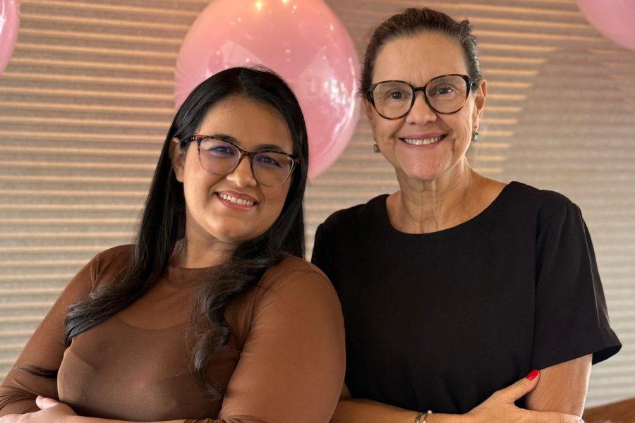 Tamise Araújo, gerente de alimentos e bebida, e Silmara Cammilleri, gerente comercial do hotel. (Divulgação)